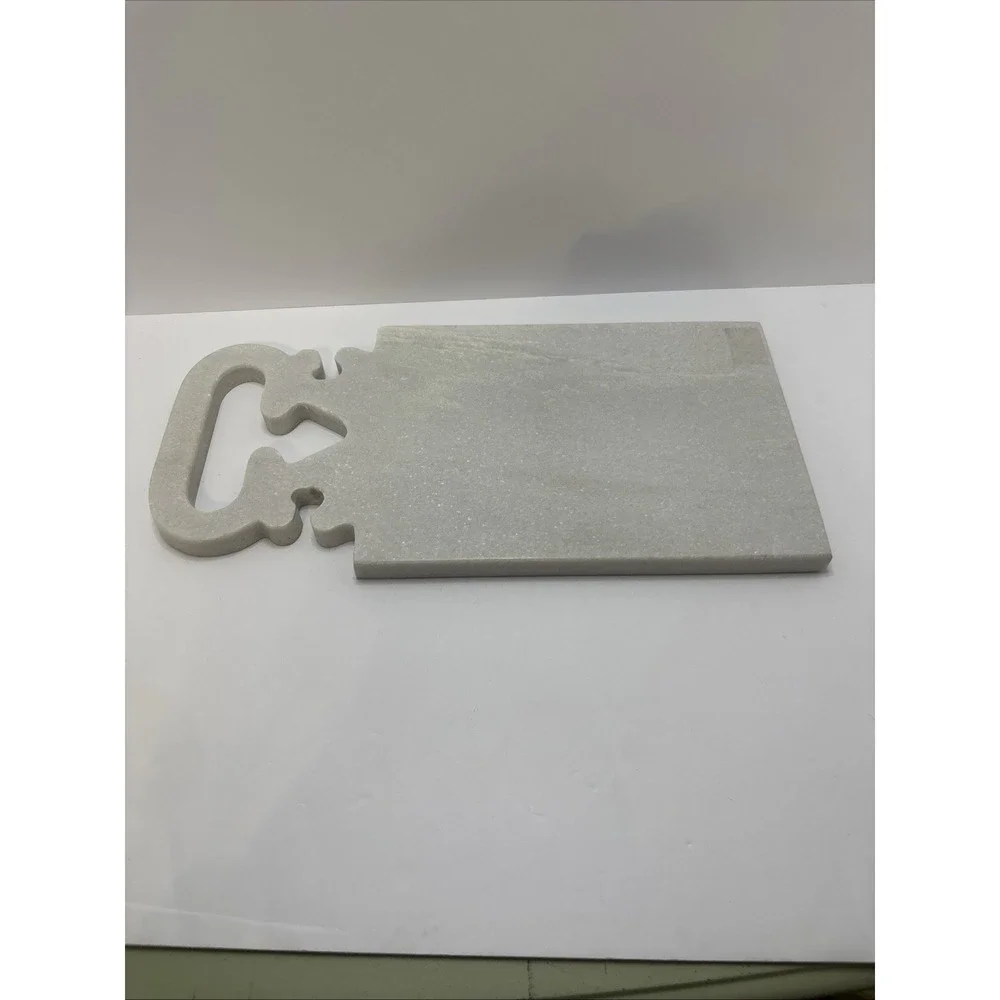 100% Marble Cutting Board / Serving Board Beautiful White Grey Color